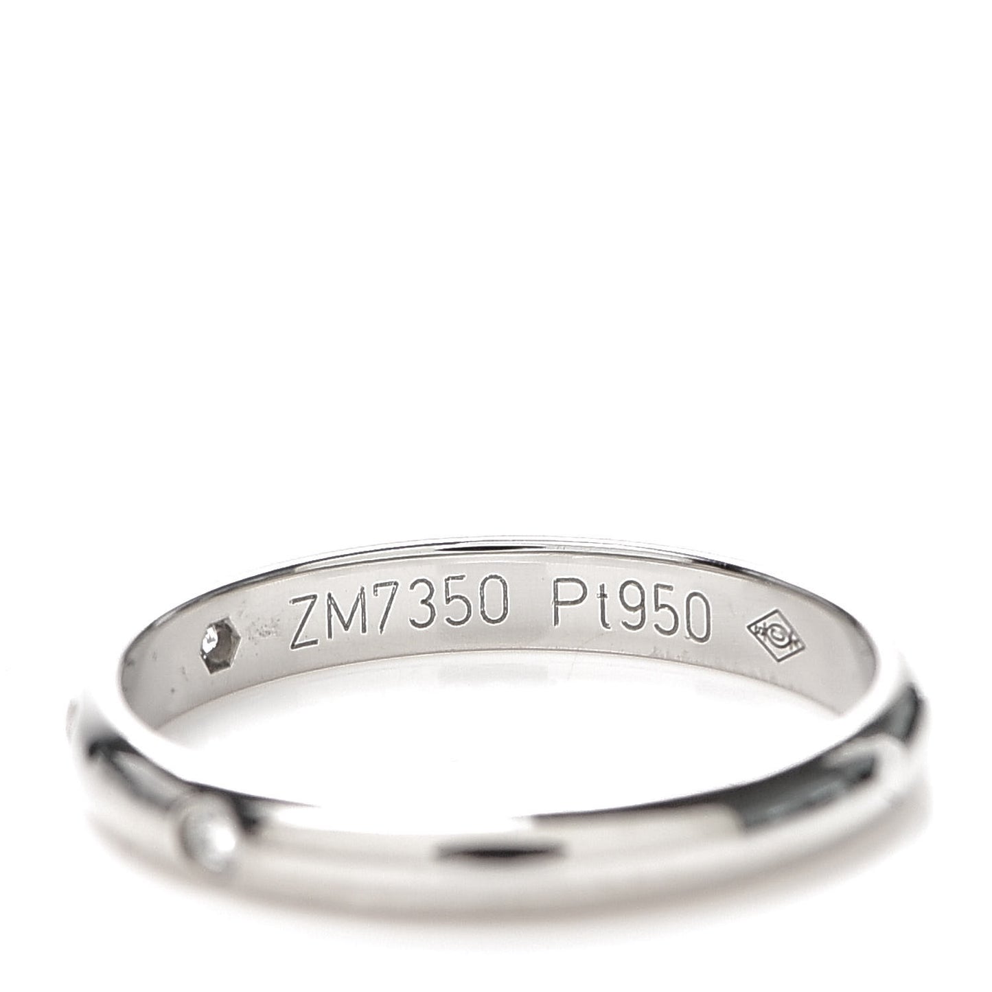 Platinum 3 Diamond 2.6mm 1895 Wedding Band Ring 50 5.25