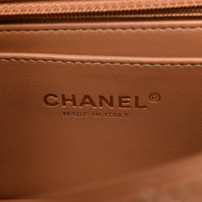 Chanel Lambskin Quilted Mini Rectangular Flap Dark Beige 5 of 10