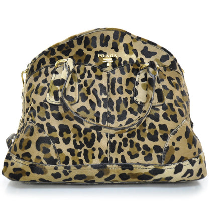 Prada Calf Hair Leopard Print Bauletto 1 of 11