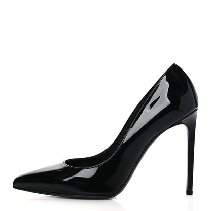 Saint Laurent Patent Classic Paris 105 Escarpin Pumps 37.5 Black 1 of 10