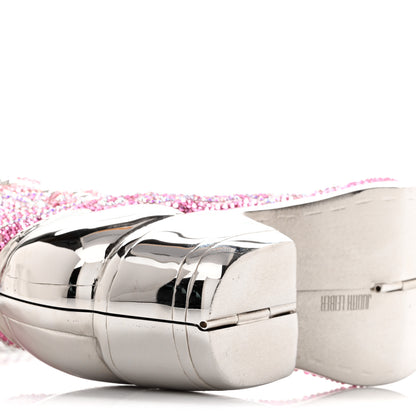Judith Leiber Swarovski Crystal Cowboy Boot Austin Minaudiere Clutch Pink 9 of 11