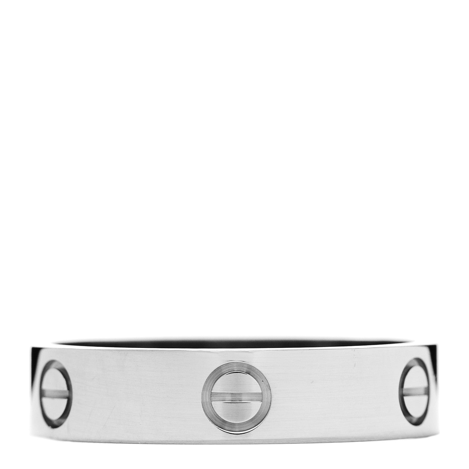 Cartier 18K White Gold 5.5mm LOVE Ring 68 12.25 1 of 5