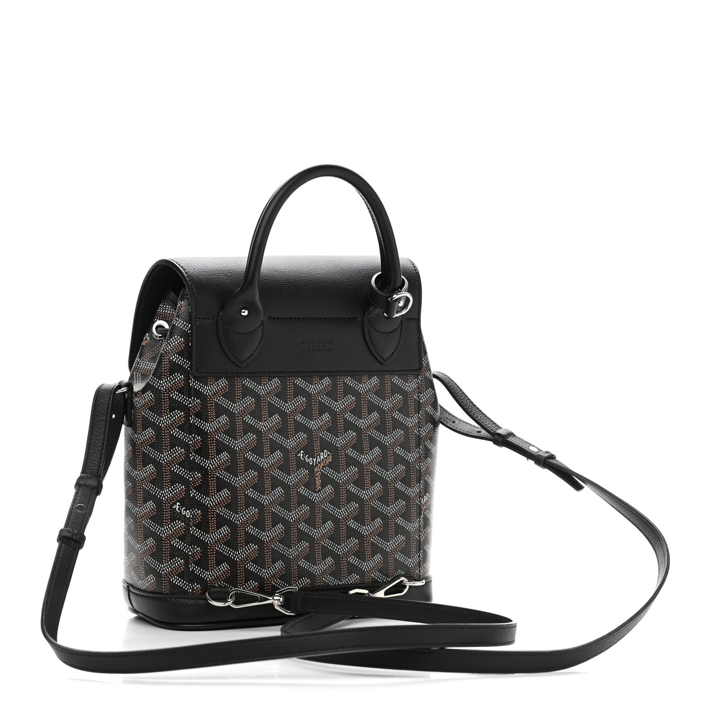 Goyardine Calfskin Mini Alpin Backpack Black