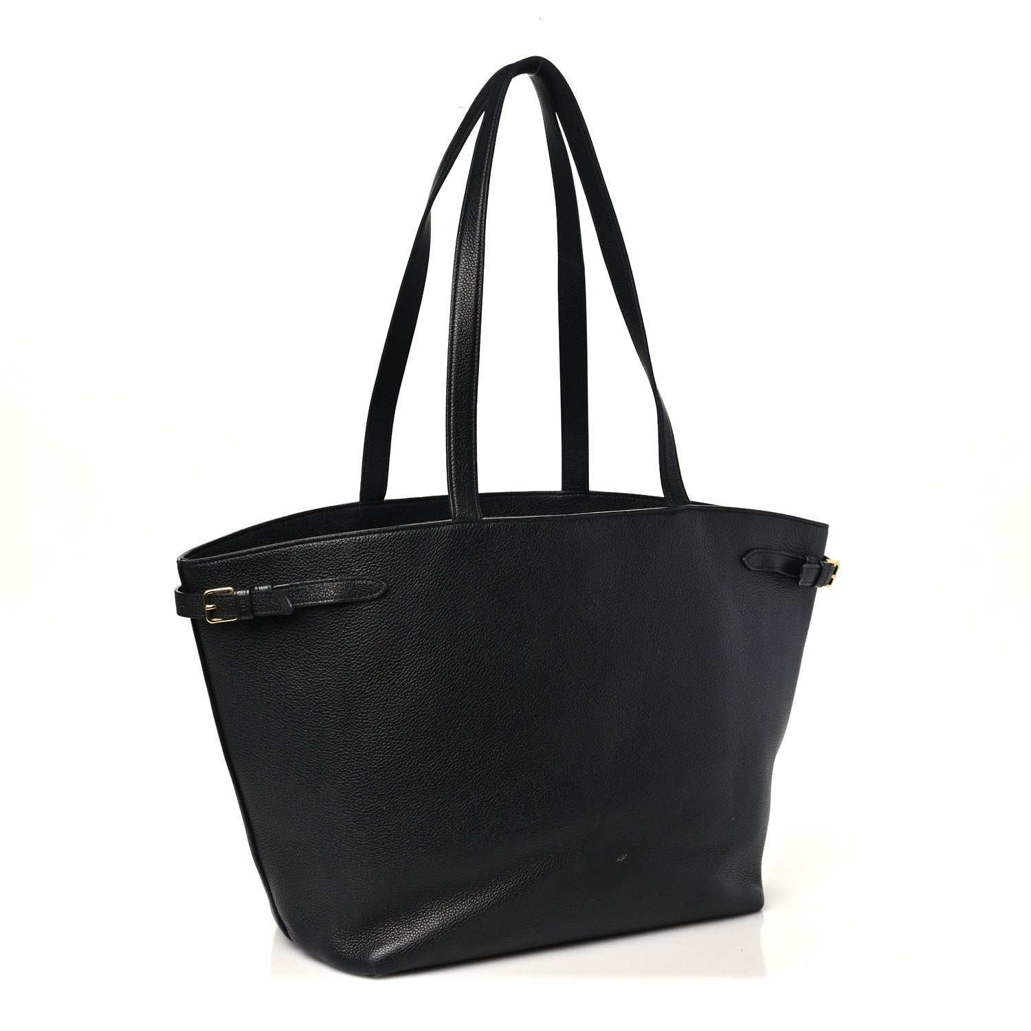 Celine Grained Calfskin Triomphe Medium Cabas Anais Black 2 of 8