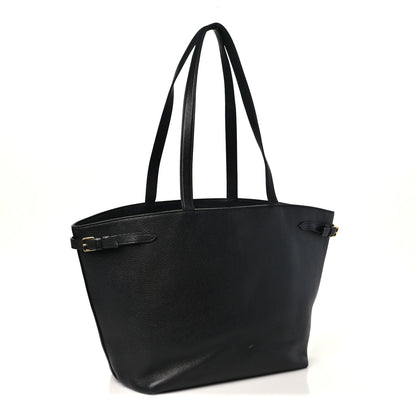 Celine Grained Calfskin Triomphe Medium Cabas Anais Black 2 of 8