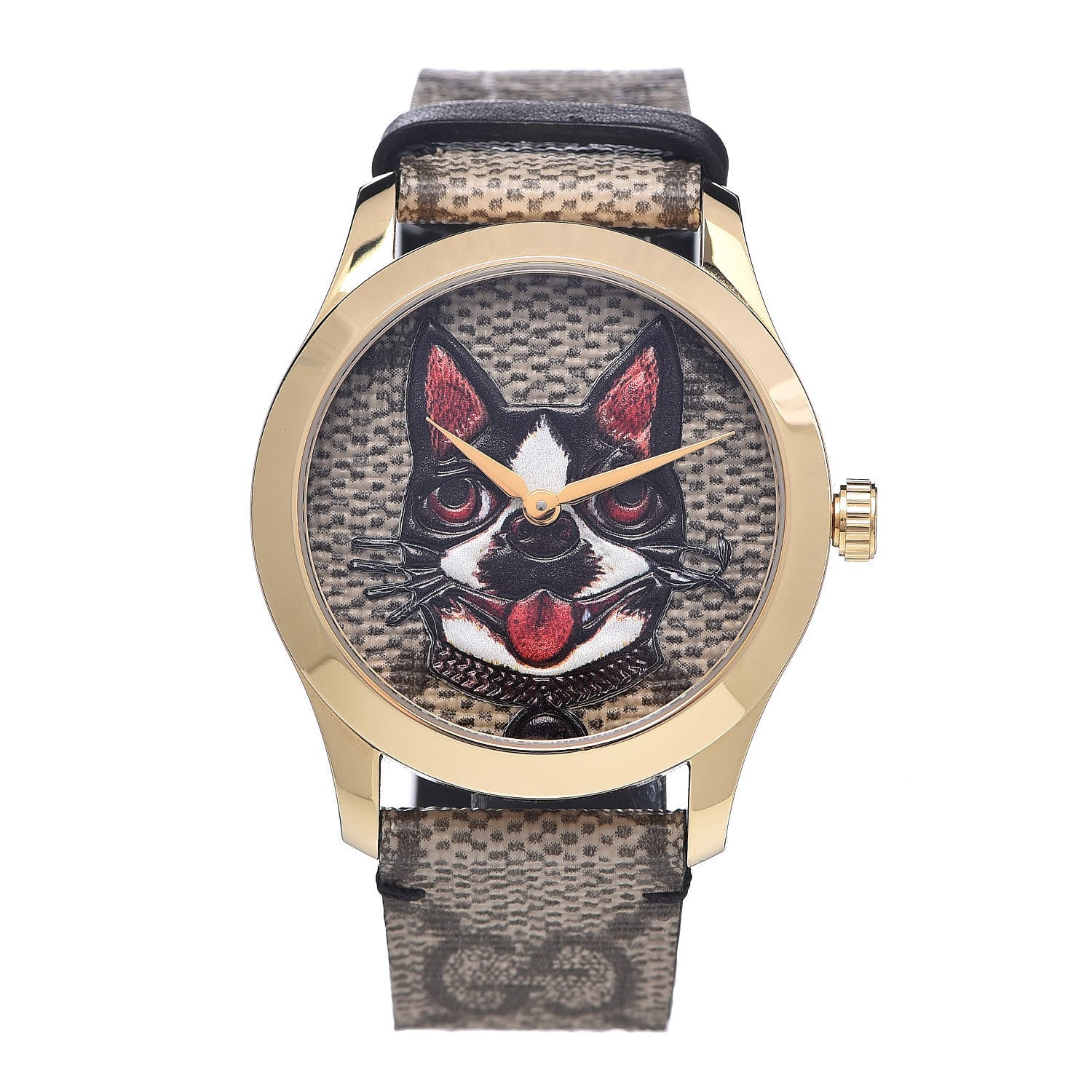 Gucci Stainless Steel Canvas 38mm G-Timeless GG Supreme Bosco Quartz Watch Brown 1 of 7