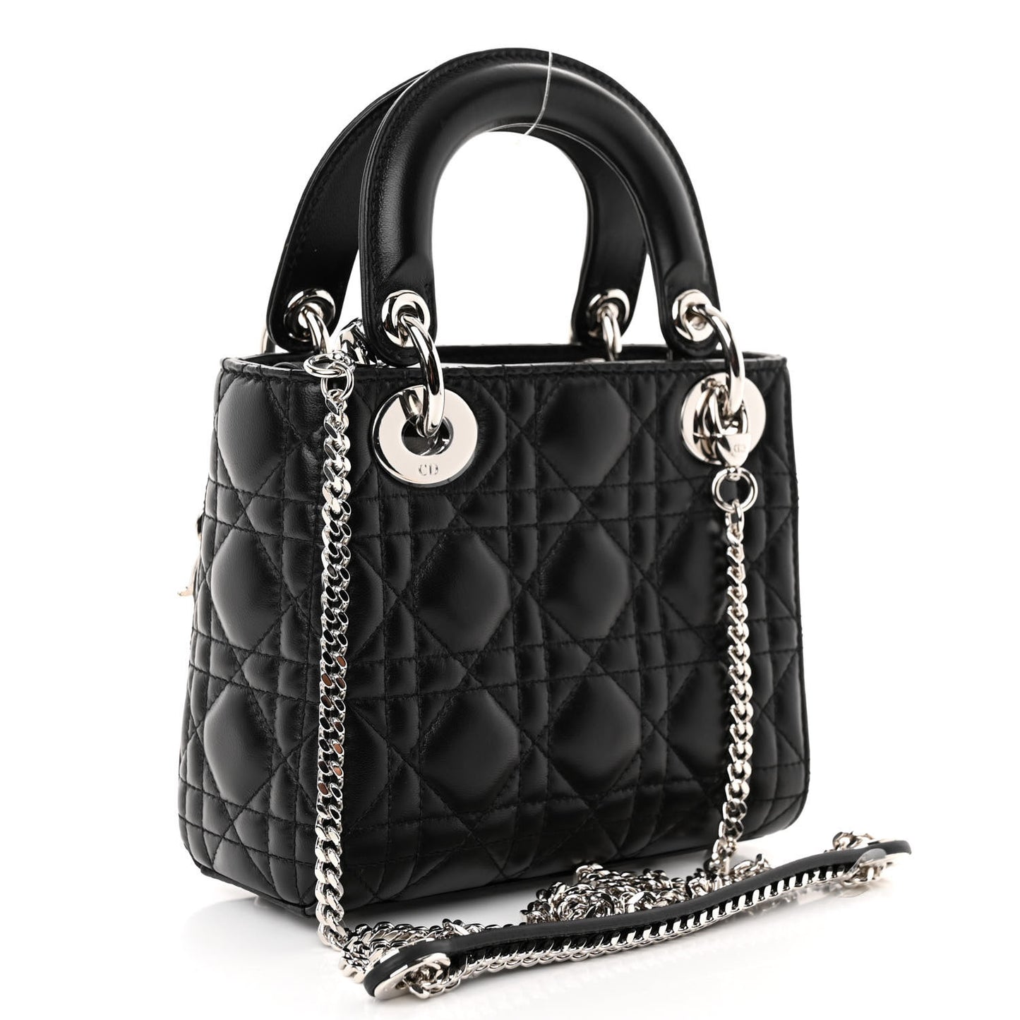 Lambskin Cannage Mini Lady Dior Black