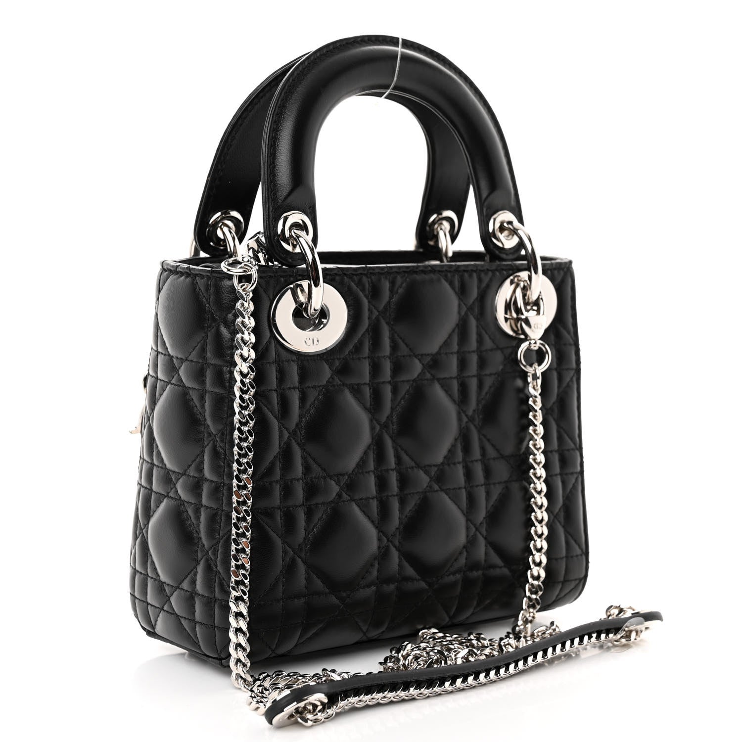 Christian Dior Lambskin Cannage Mini Lady Dior Black 4 of 10