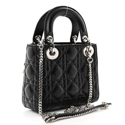 Christian Dior Lambskin Cannage Mini Lady Dior Black 4 of 10