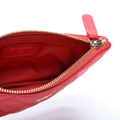 Chanel Caviar Quilted Small Cosmetic Case Dark Pink 4 of 9