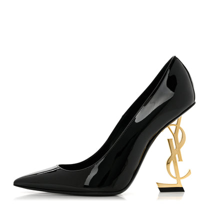 Saint Laurent Patent Opyum 110 Pumps 36.5 Black Gold 1 of 9