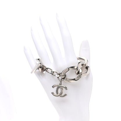 Chanel Metal Chain Link CC Bracelet Silver 2 of 3