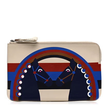 Hermes Swift Carre Rainbow Love Pocket Long Pouch Beton Bleu Encre 1 of 6