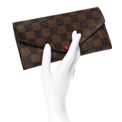 Louis Vuitton Damier Ebene Josephine Wallet Red 2 of 8