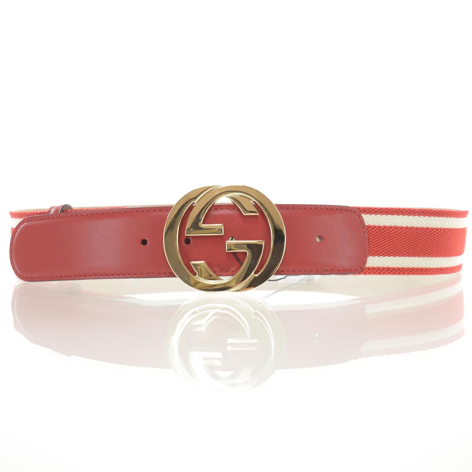 Gucci Leather Canvas Web GG Belt 90 36 1 of 6