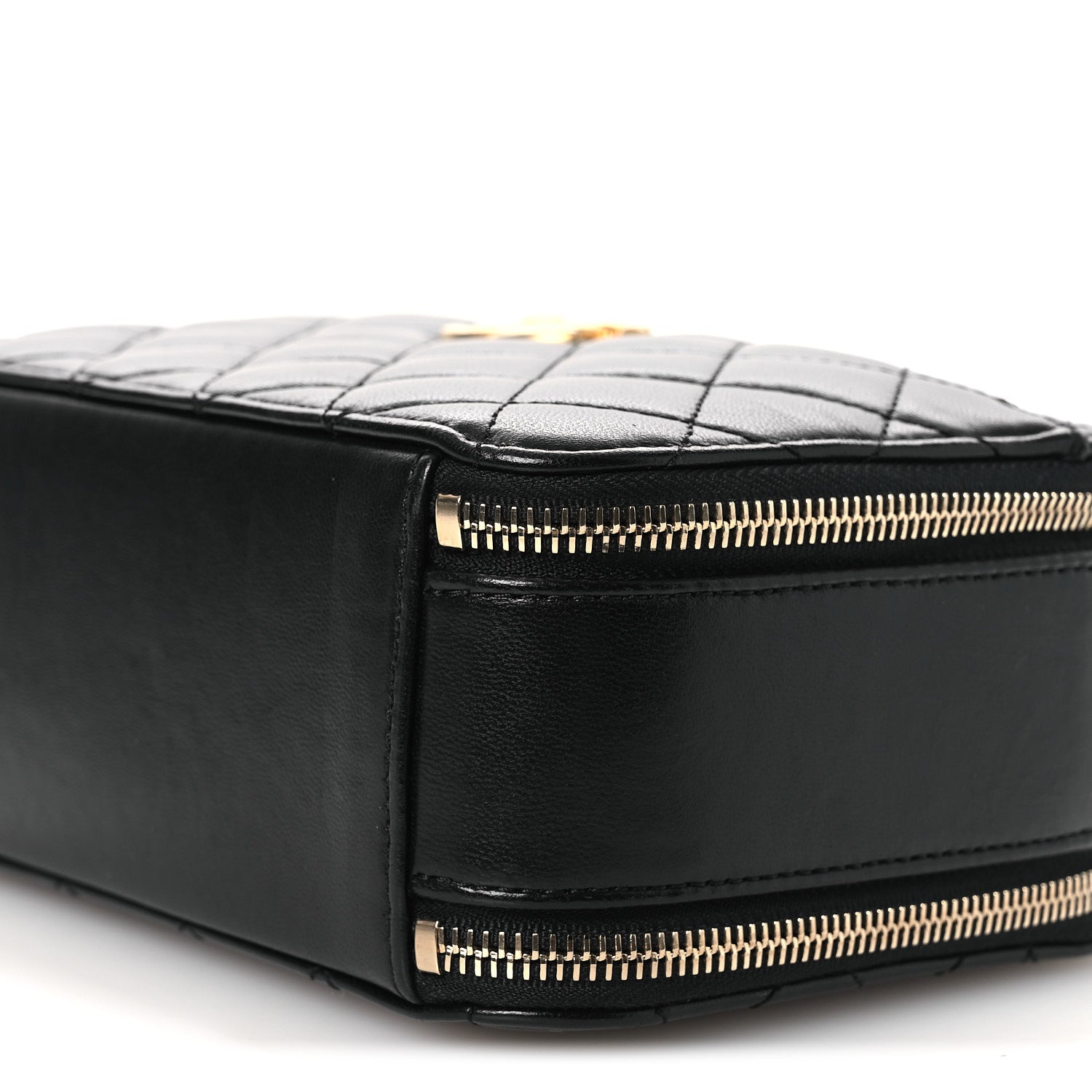 Chanel Shiny Calfskin Quilted Small Pick Me Up Vanity Case Black 10 of 11