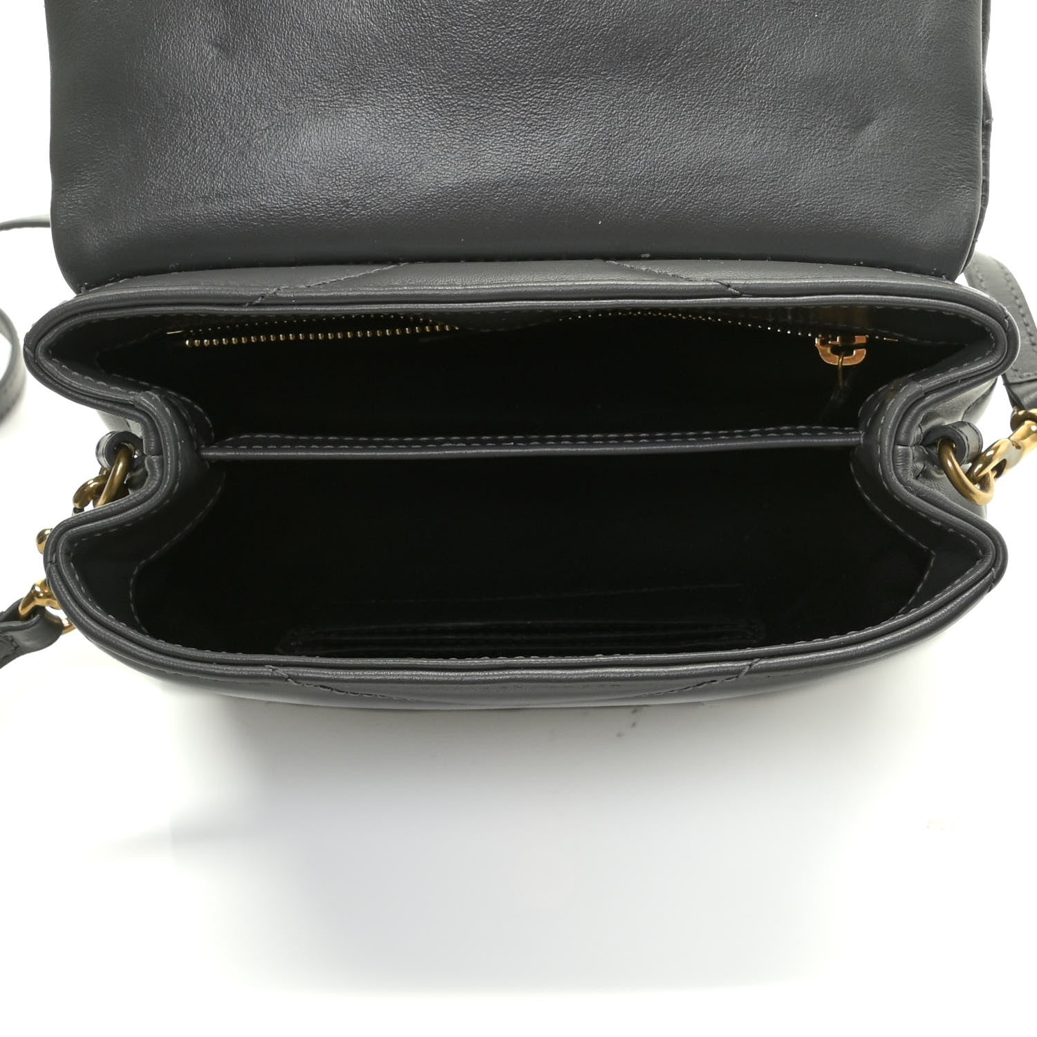 Saint Laurent Calfskin Y Quilted Monogram Toy Loulou Satchel Storm 5 of 15