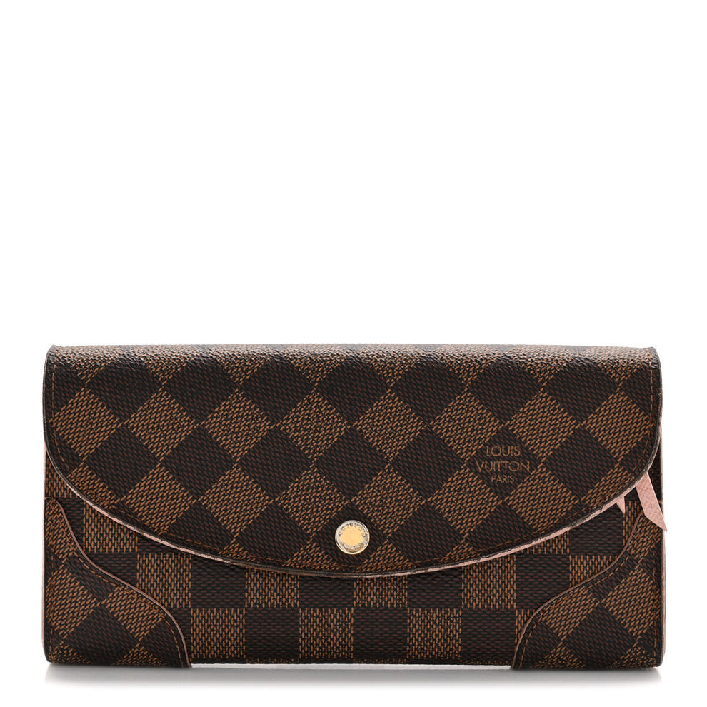 Louis Vuitton Damier Ebene Caissa Wallet Rose Ballerine 1834594 ...