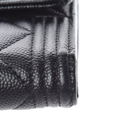 Chanel Caviar Quilted Compact Boy Wallet Black 9 of 10