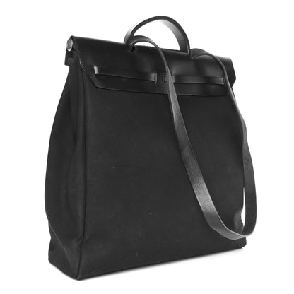 Hermes Toile Vache Calfskin Herbag 39 MM Black 5 of 15