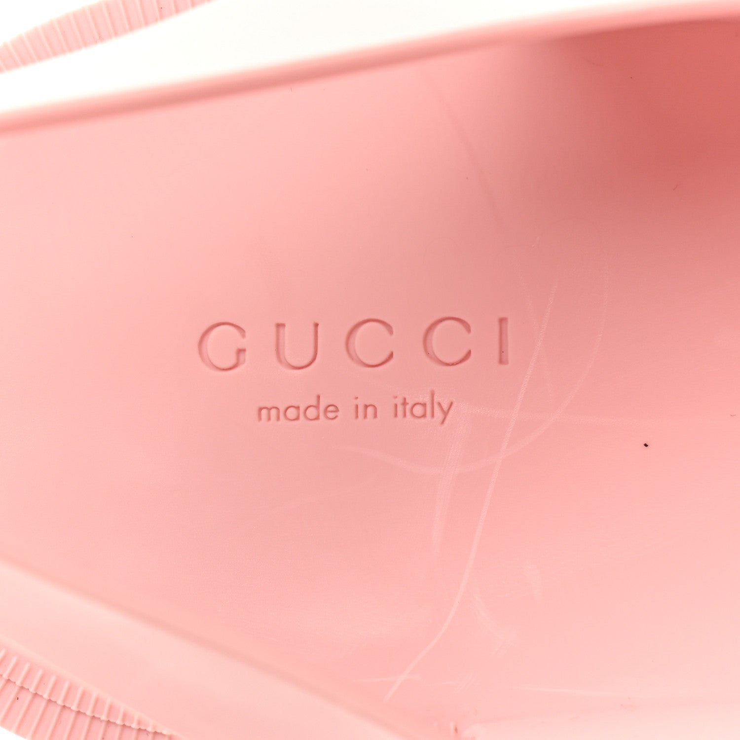 Gucci Rubber Crystal Womens Buckle Strap Sandal 37 Perfect Pink 8 of 12