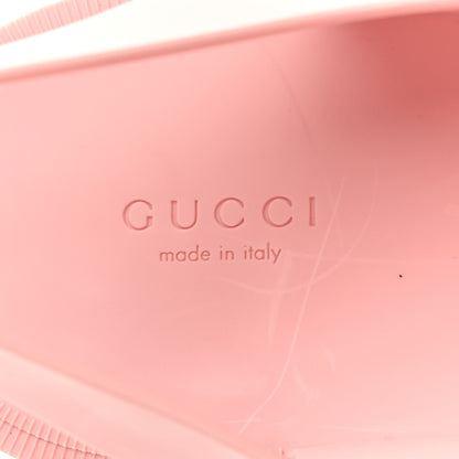 Gucci Rubber Crystal Womens Buckle Strap Sandal 37 Perfect Pink 8 of 12