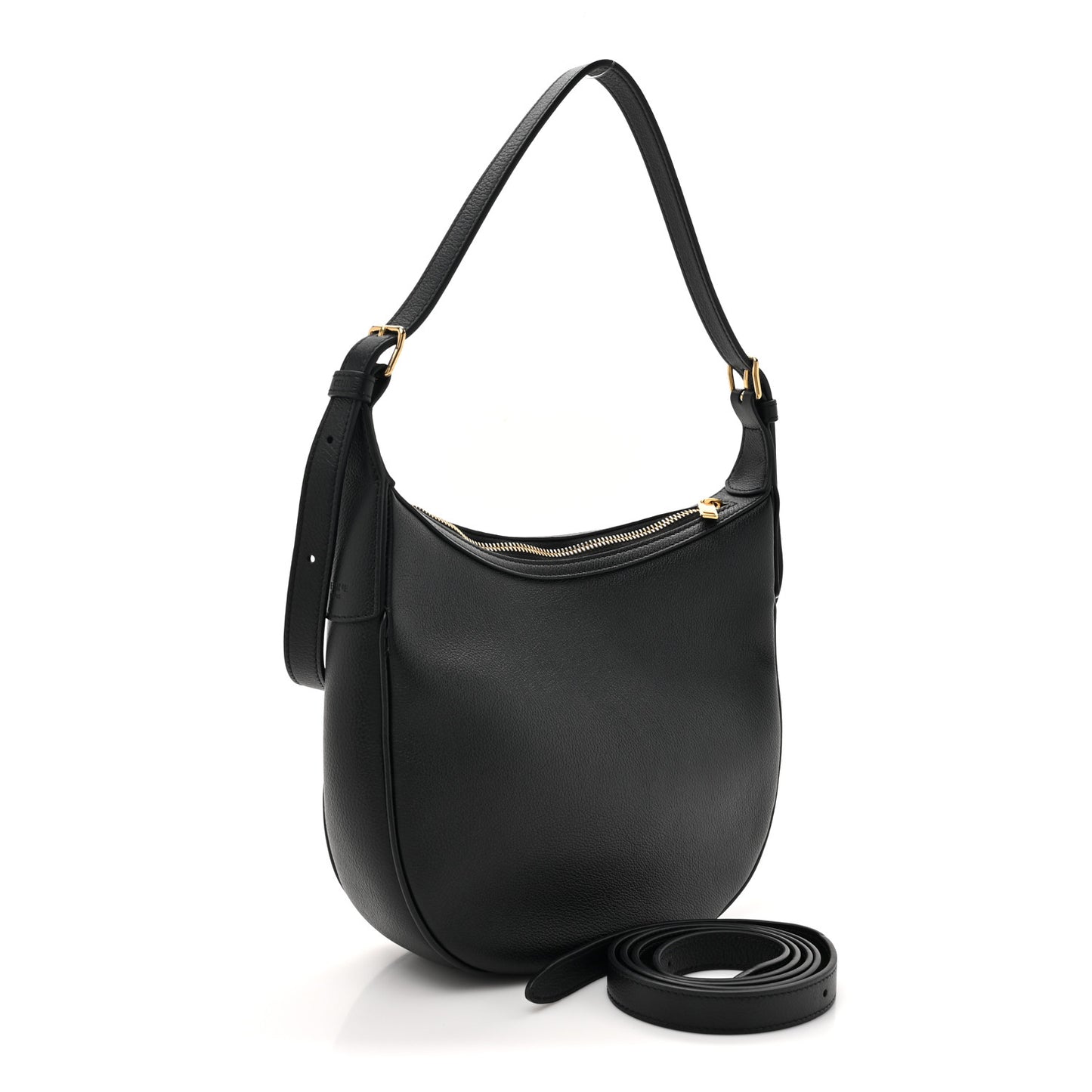 Supple Calfskin Cuir Triomphe Small Heloise Shoulder Bag Black
