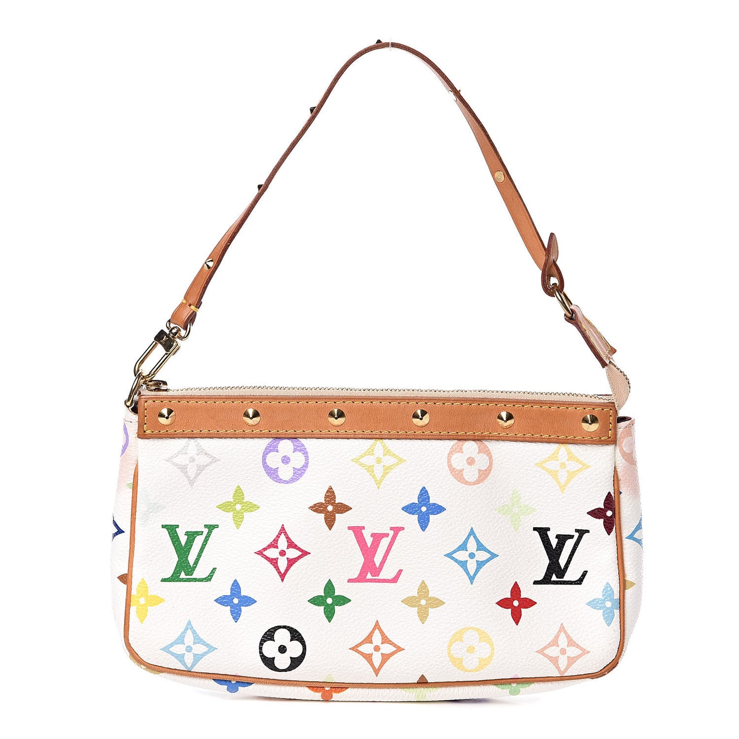 Monogram Multicolor Pochette Accessories White