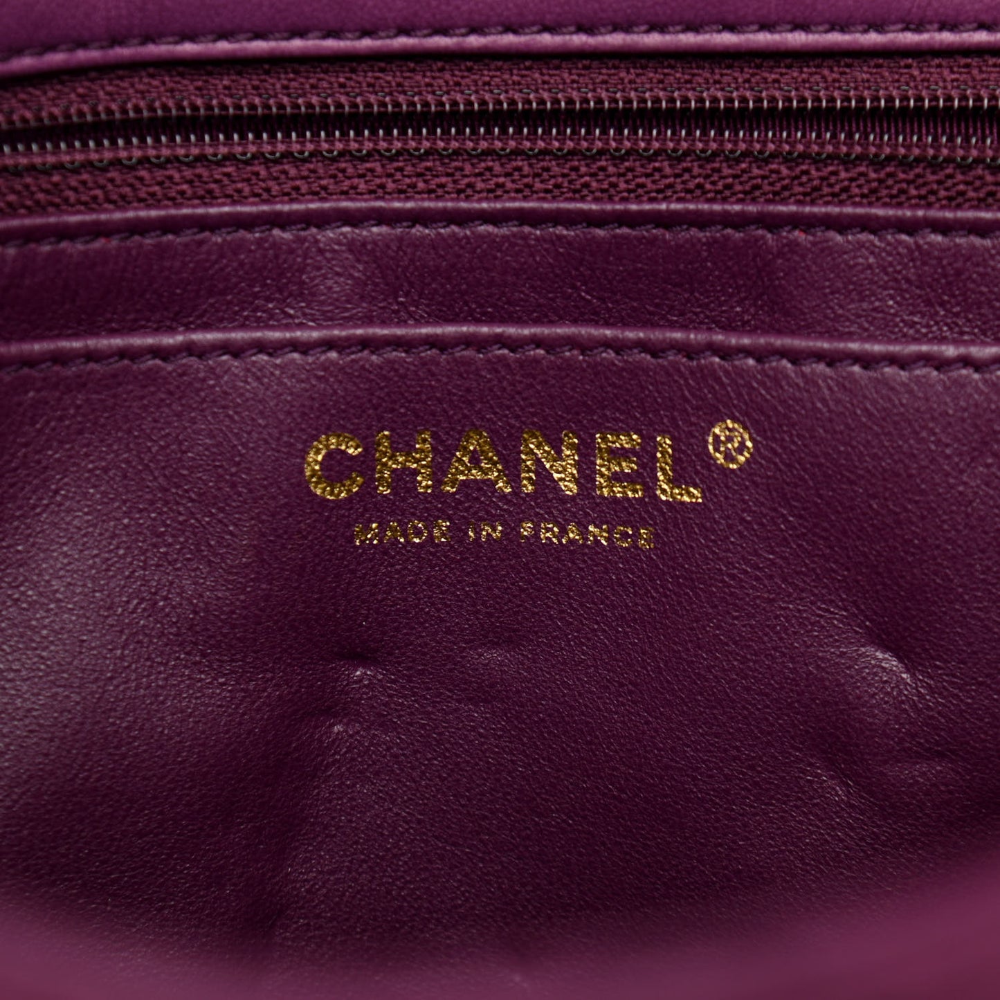 Lambskin Quilted Jumbo Single Flap Purple