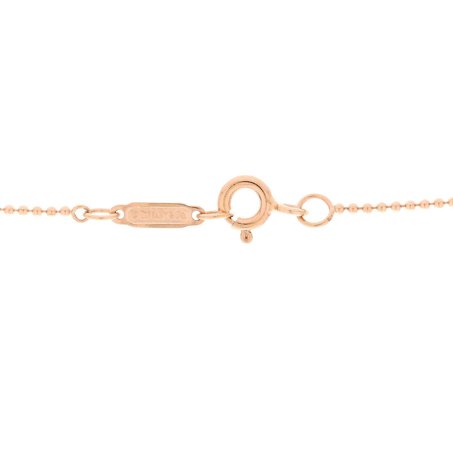 Sterling Silver 18K Rose Gold Round Lock Pendant Necklace