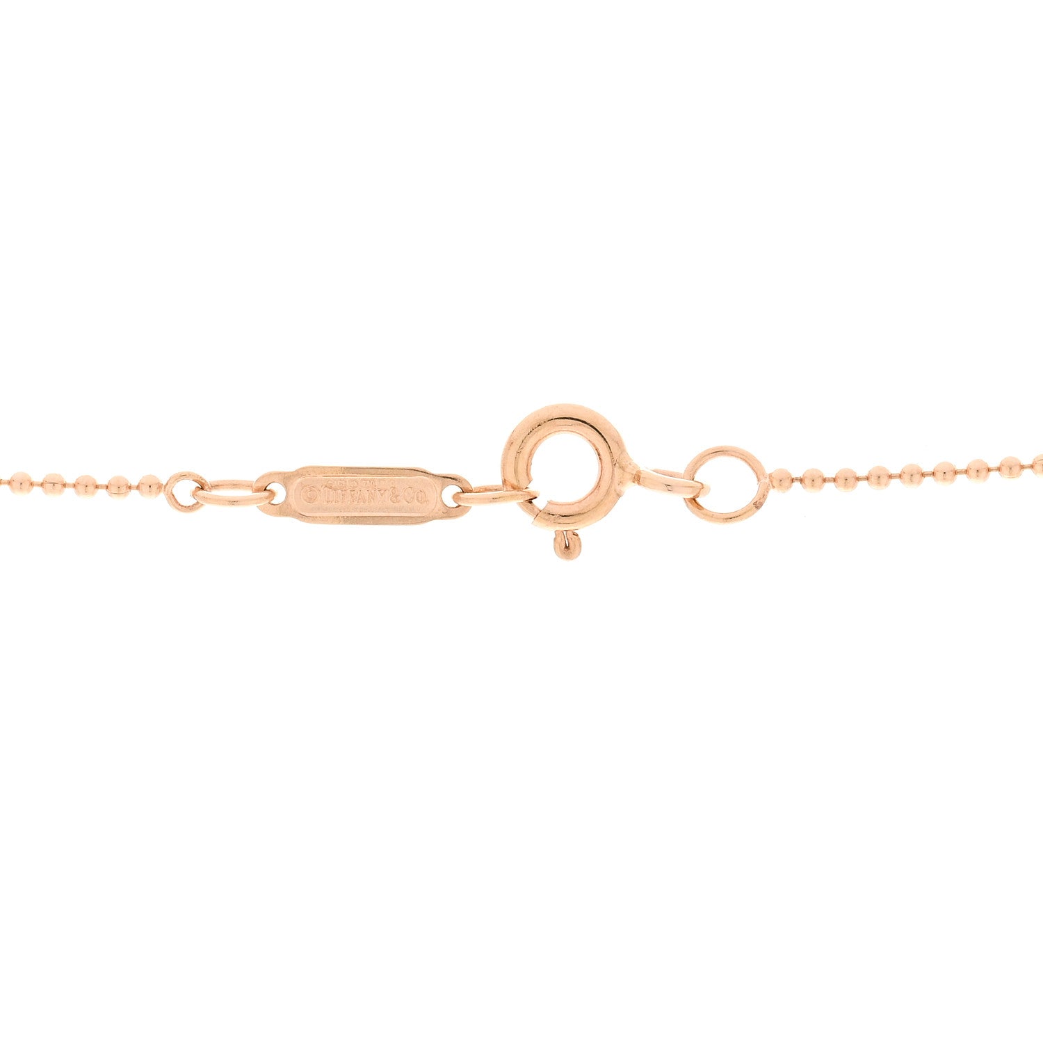 Tiffany Sterling Silver 18K Rose Gold Round Lock Pendant Necklace 5 of 5