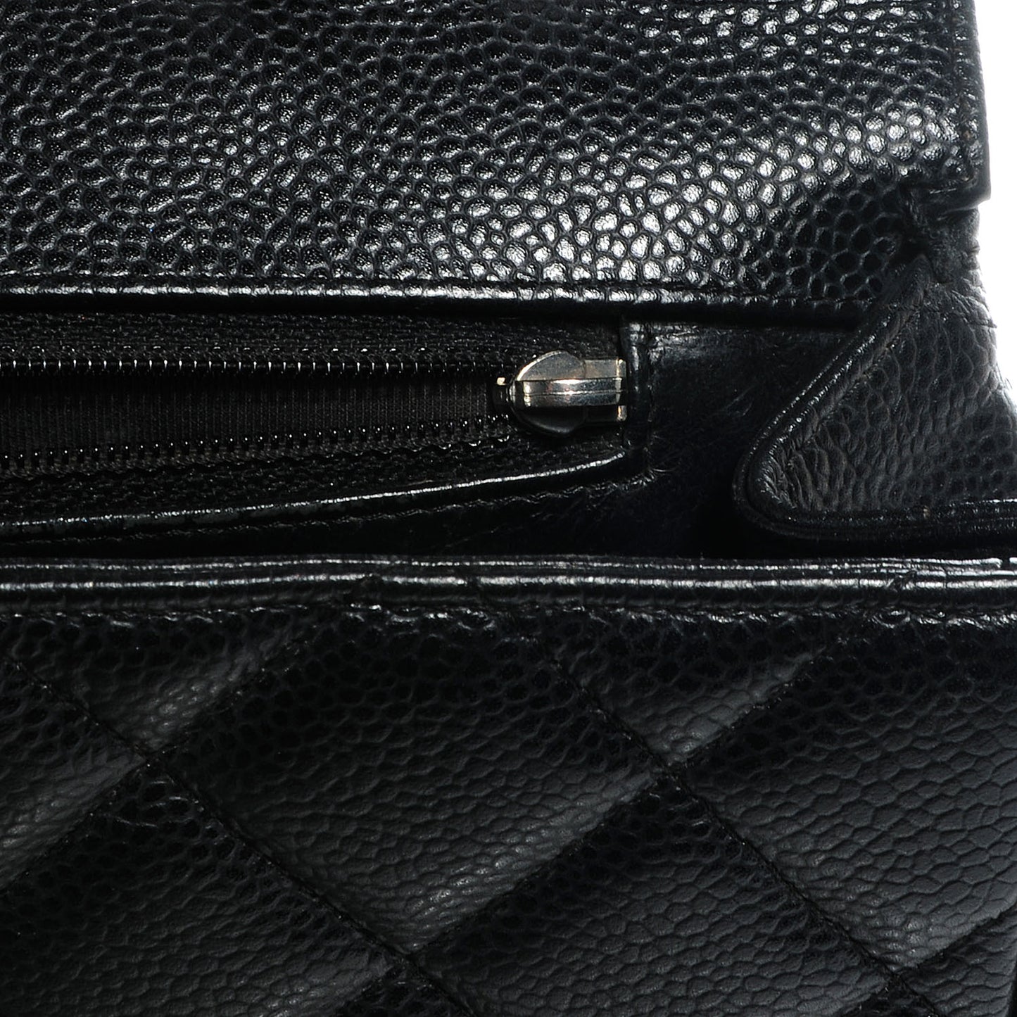 Caviar Jumbo Single Flap Black