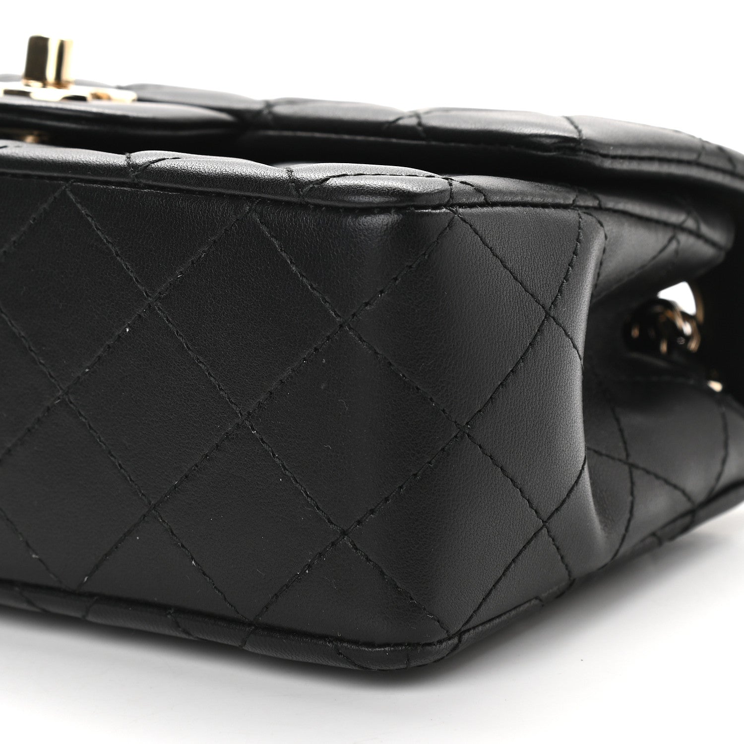 Chanel Lambskin Quilted Mini Rectangular Flap Black 9 of 9