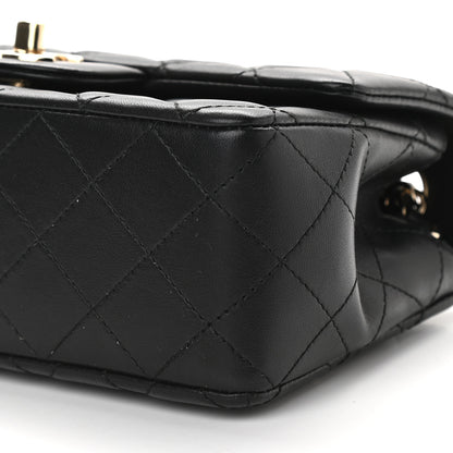 Chanel Lambskin Quilted Mini Rectangular Flap Black 9 of 9