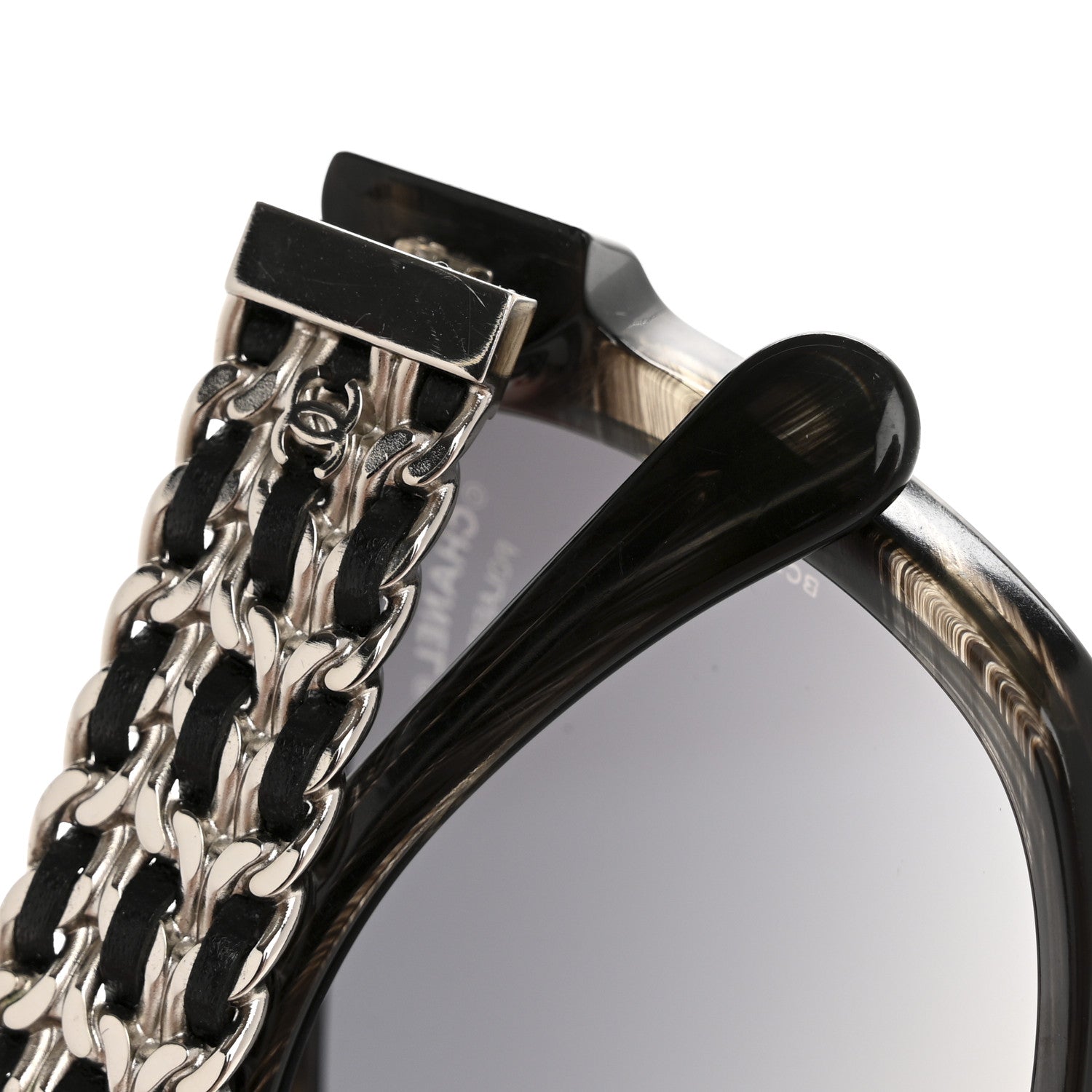 Chanel Acetate Lambskin Chain Sunglasses 5362-Q Black 8 of 9