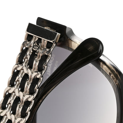 Chanel Acetate Lambskin Chain Sunglasses 5362-Q Black 8 of 9