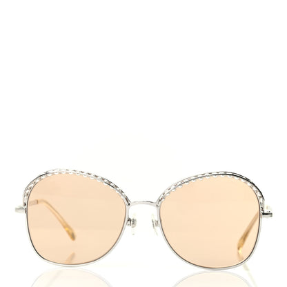 Chanel Metal Pearl Sunglasses 4246-H Silver Beige 2 of 8