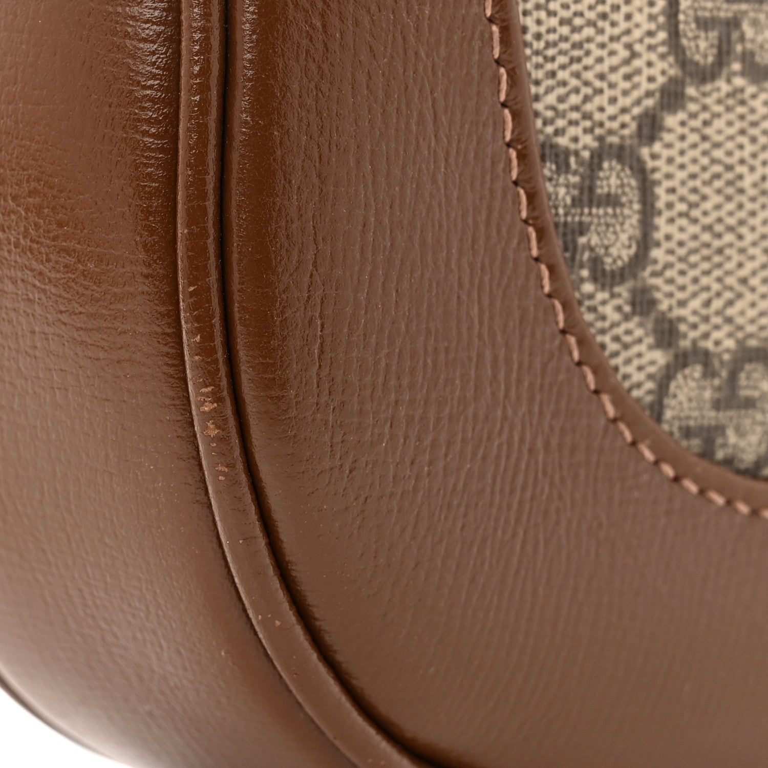 Gucci GG Supreme Monogram Azalea Calfskin Web Small Jackie 1961 Hobo Beige Ebony Brown Sugar 11 of 11