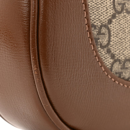 Gucci GG Supreme Monogram Azalea Calfskin Web Small Jackie 1961 Hobo Beige Ebony Brown Sugar 11 of 11