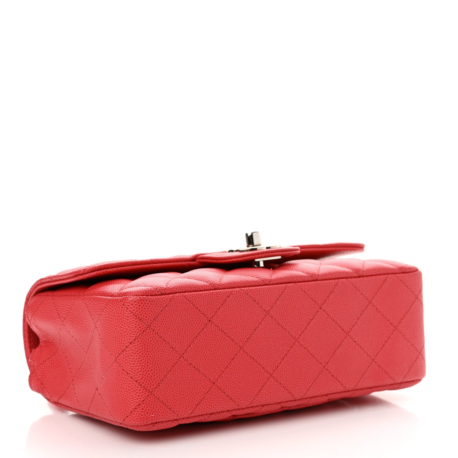 Chanel Caviar Quilted Mini Rectangular Flap Light Red 4 of 10