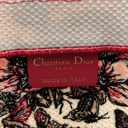 Christian Dior Canvas Embroidered Medium Butterfly Print Book Tote Multicolor 6 of 8