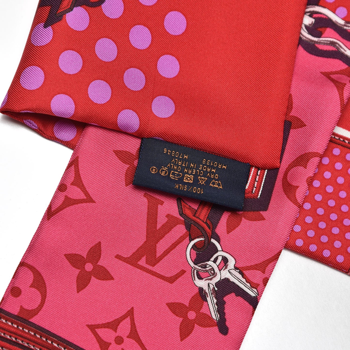 Silk Monogram Pop Confidential Bandeau Fuchsia