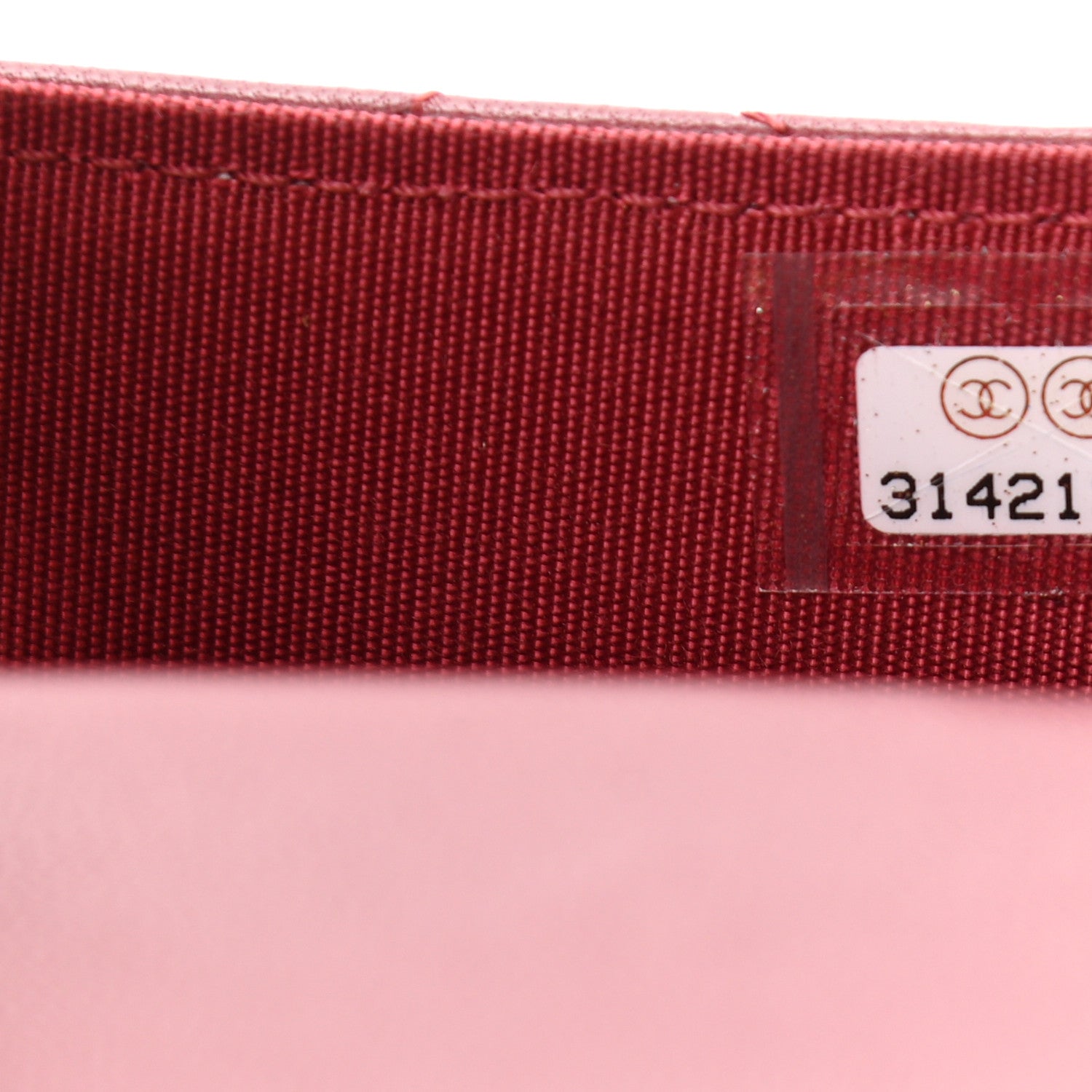 Chanel Lambskin Quilted Top Handle Flap Coin Purse With Chain Burgundy 8 of 8