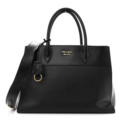 Prada Saffiano City Calfskin Small Paradigme Bag Black 1 of 12