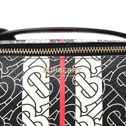 Burberry E-Canvas Monogram Stripe The Barrel Bag Bridle Brown 8 of 11