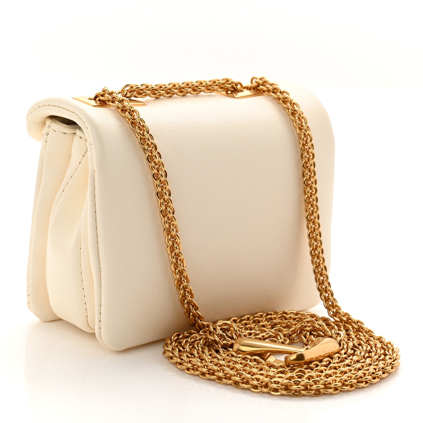 Nappa Micro One Stud Chain Bag Ivory