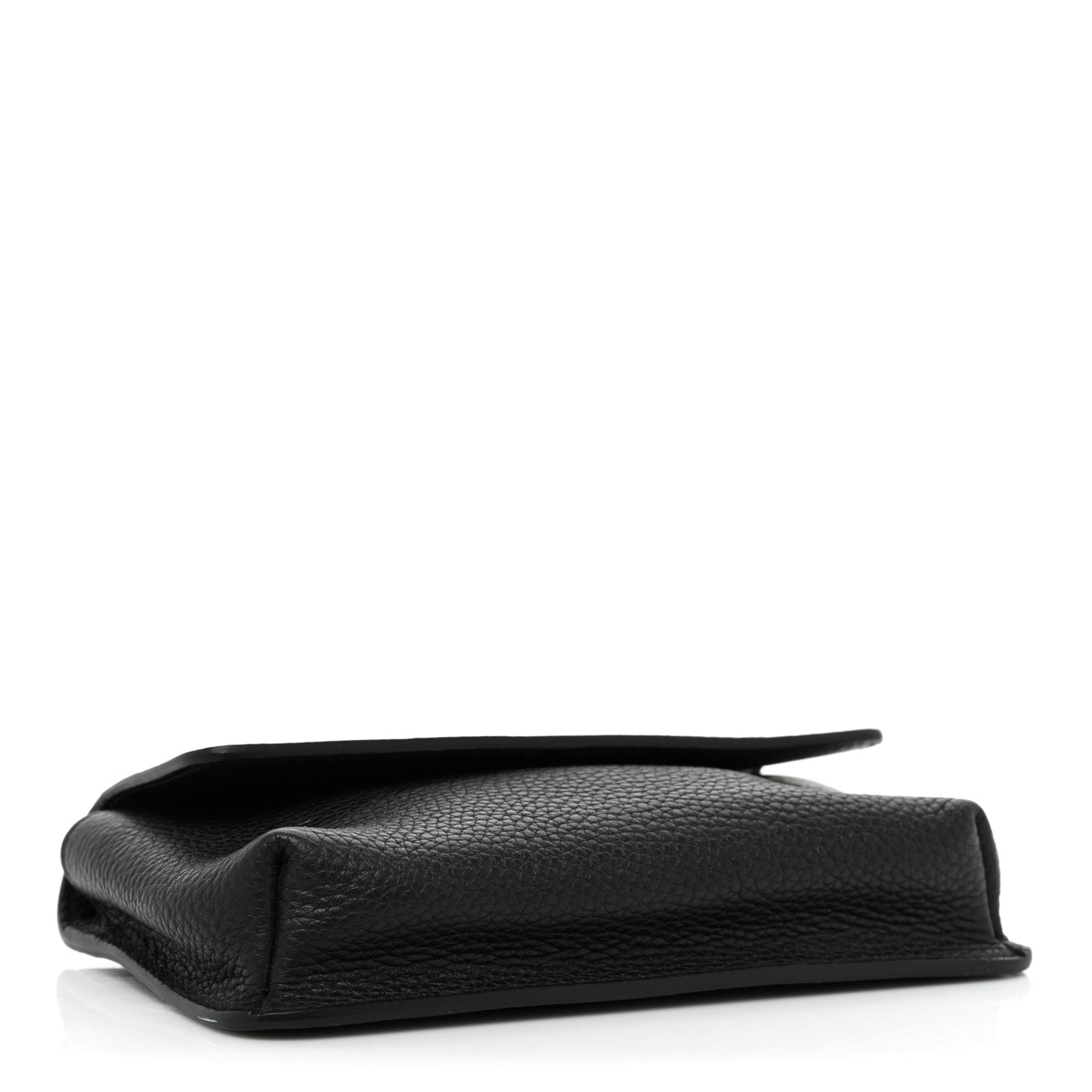 Pebbled Calfskin Soho Flap Belt Bag Black
