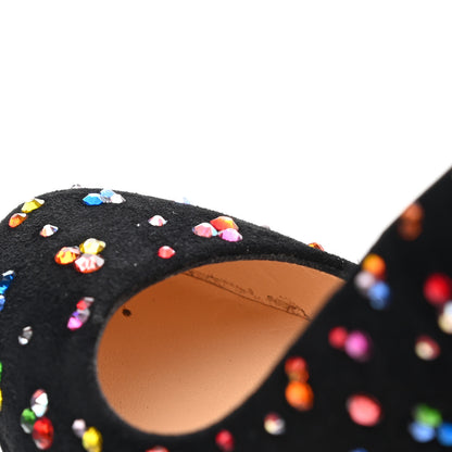 Christian Louboutin Veau Velour Dorissima Clair de Lune 120 Pumps 35.5 Black Multi 9 of 10