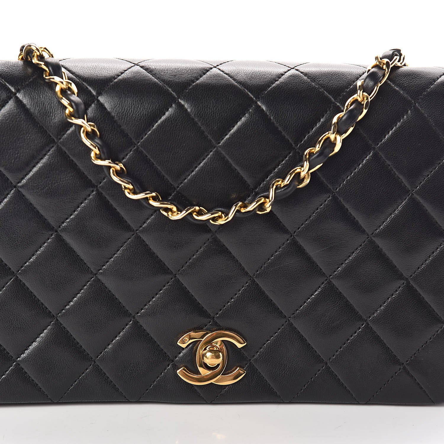 Chanel Lambskin Quilted Small Single Flap Black 9 of 11