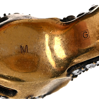 Gucci Metal Crystal Snake Ring M White Gold 4 of 7